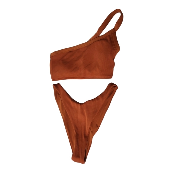 NWT L * SPACE set Axel top & Foley Bitsy Bottom Bundle Amber Orange SZ Small - Picture 2 of 10